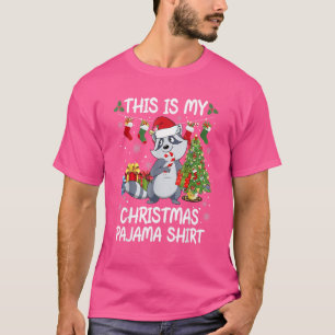 My Christmas Pajama Christmas Stocking Santa Racco T-Shirt