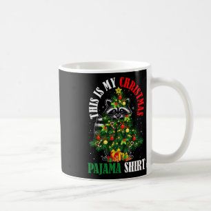My Christmas Pajama Racoon As Xmas Tree Owner Kid Coffee Mug