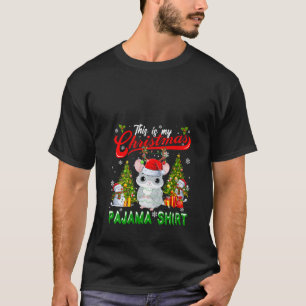 My Christmas Pajama Santa Reindeer Chinchilla Snow T-Shirt