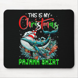 My Christmas Pajama Santa Whale Sea Animal Lover K Mouse Mat