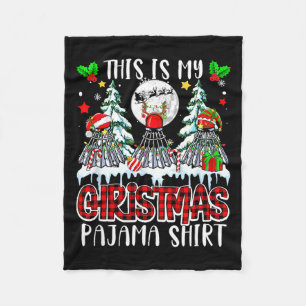 My Christmas Pajama Shirt Badminton Equipment Play Fleece Blanket