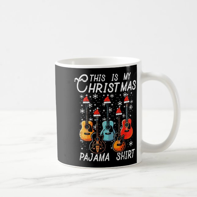 My Christmas Pajama Shirt Guitars Xmas Rock Men Bo Coffee Mug (Right)
