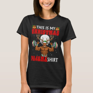 My Christmas Pajama Shirt Reindeer Muscle Weightli