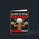 My Christmas Pajama Shirt Reindeer Muscle Weightli Card<br><div class="desc">My Christmas Pajama Shirt Reindeer Muscle Weightlifting Gym</div>