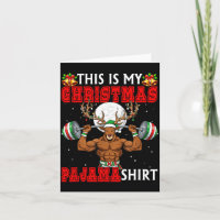 My Christmas Pajama Shirt Reindeer Muscle Weightli