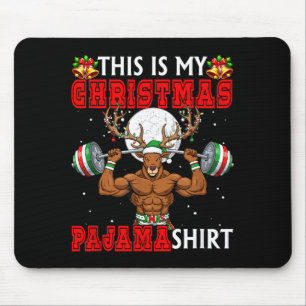 My Christmas Pajama Shirt Reindeer Muscle Weightli Mouse Mat
