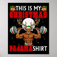 My Christmas Pajama Shirt Reindeer Muscle Weightli