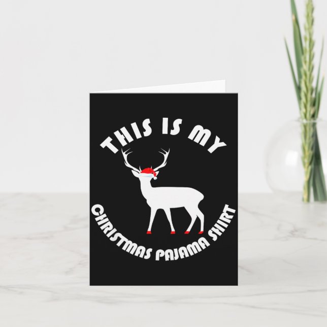 My Christmas Pajamas Cool Funny Pjs For Women Men  Card (Front)