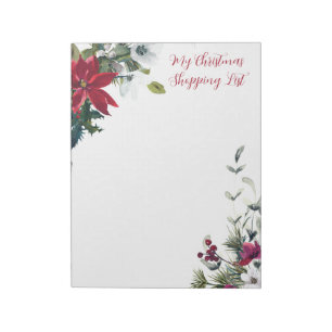 My Christmas Shopping List Notepad