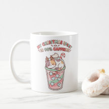 My Christmas Spirit Is 90% Caffeine Kawaii Cat