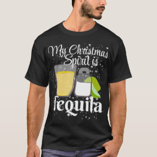 My Christmas Spirit is Tequila Funny Christmas Dr T-Shirt