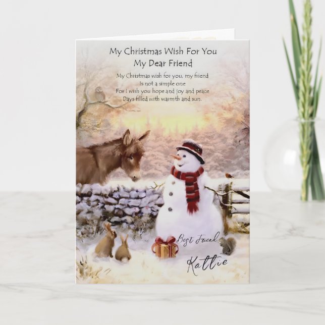 My Christmas Wish for you My Dear Friend Christmas Card (Front)