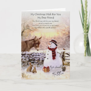 My Christmas Wish for you My Dear Friend Christmas Card