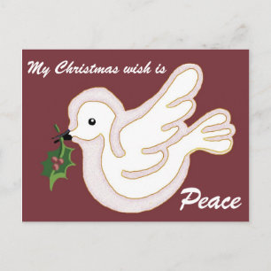 My Christmas wish is Peace Holiday Postcard