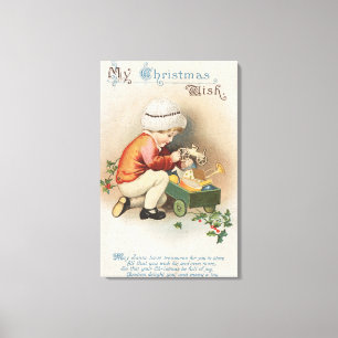 My Christmas WishKid Observing Toys Canvas Print