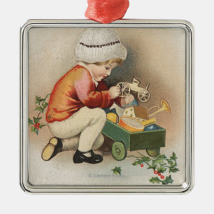 My Christmas WishKid Observing Toys Metal Tree Decoration