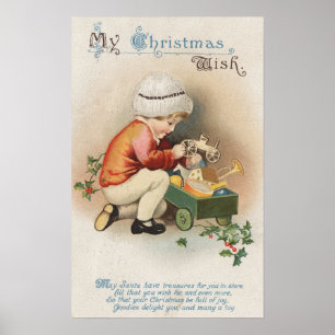 My Christmas WishKid Observing Toys Poster