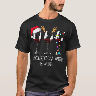 My Chritmas Spirit Is Wine  Funny Wine Christmas T T-Shirt