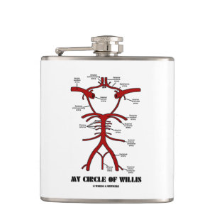 My Circle Of Willis Anatomical Blood Circulation Hip Flask