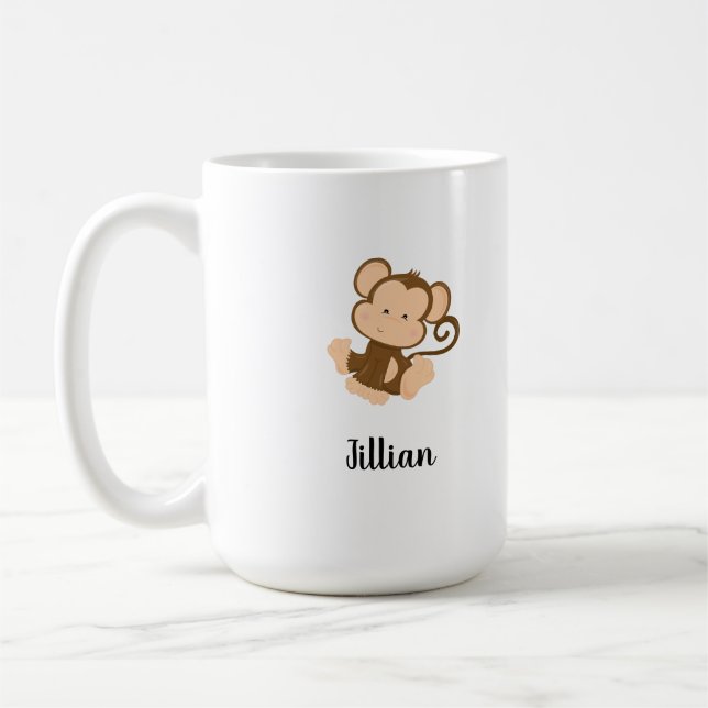 My Circus My Monkey with Custom Name Coffee Mug (Left)