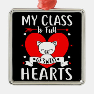 My Class Is Full Of Sweet Hearts Valentine Metal Tree Decoration