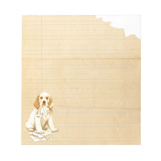 My Clumber Spaniel Ate My Homework Notepad (Front)