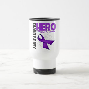 My Co-Worker Always My Hero - Purple Ribbon Travel Mug