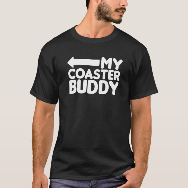 My Coaster Buddy Set 22 Pointing Left, Roller Coas T-Shirt (Front)