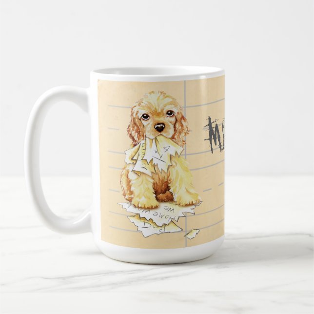 My Cocker Spaniel Ate my Homework Coffee Mug (Left)
