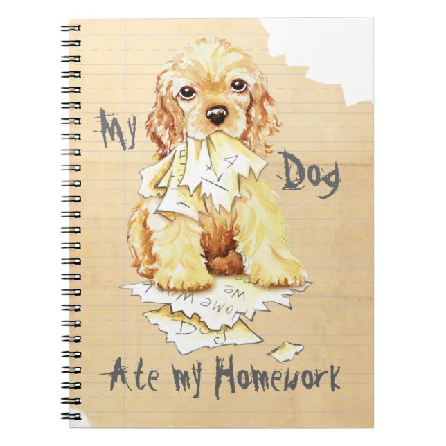 My Cocker Spaniel Ate My Homework Notebook (Front)
