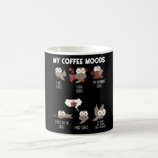My Coffee Moods Owl Gift Owl Lovers Coffee Gift Coffee Mug