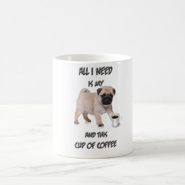 My coffee Pug Coffee Mug (Center)