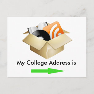 My College address announcement Postcard