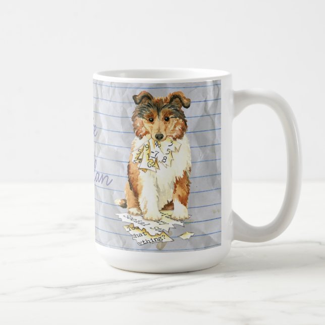 My Collie Ate My Lesson Plan Coffee Mug (Right)
