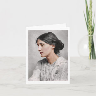 My colourization of Virginia Woolf card  