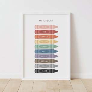 My Colours Crayon Educational Classroom Decor