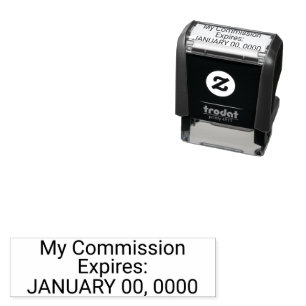 My Commission Expires Date Custom Notary Public Self-inking Stamp
