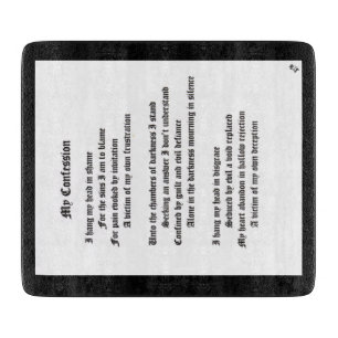 My Confession Cutting Board