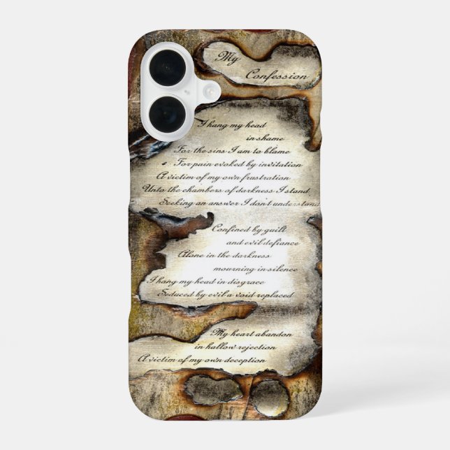 My Confession iPhone 16 Case (Back)