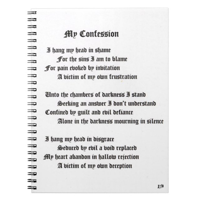 My Confession Notebook (Front)