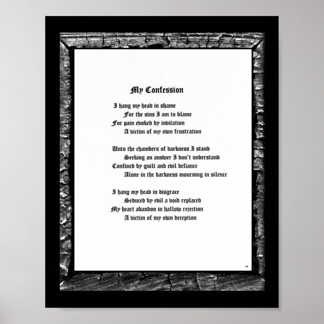 My Confession Poster (Front)