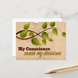 "My conscience" Motivation Affirmation Postcard