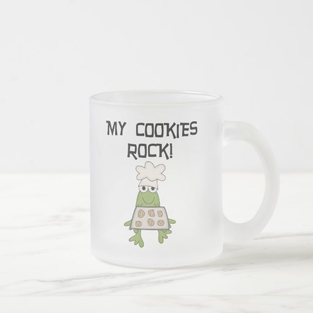 My Cookies Rock Tshirts and Gifts Frosted Glass Coffee Mug (Right)