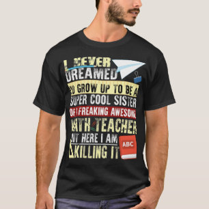 My Cool Sister Is A Math Teacher T cowboy horse ri T-Shirt