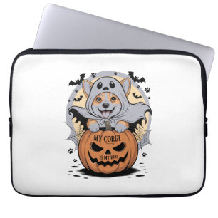 My Corgi is My Boo Halloween Laptop Sleeve