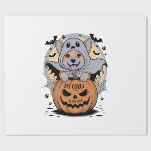 My Corgi is My Boo Halloween Wrapping Paper