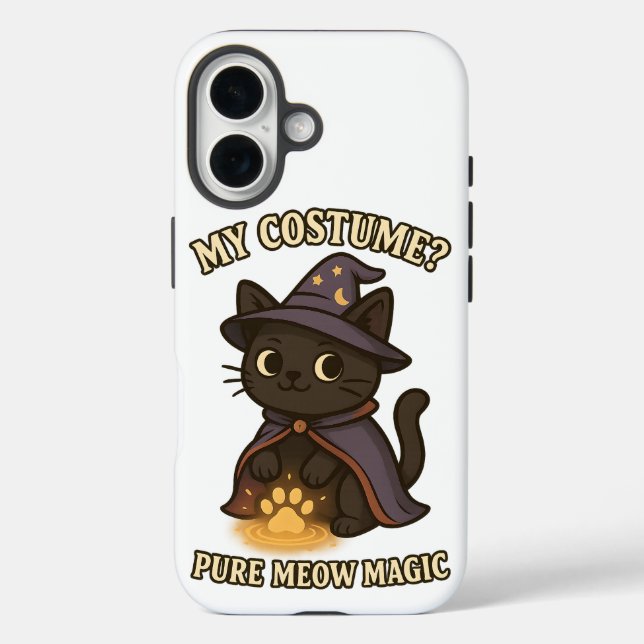 My Costume? Pure Meow Magic Halloween Witch Cat Case-Mate iPhone Case (Back)