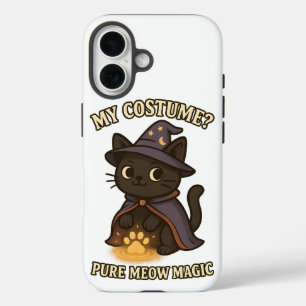 My Costume Pure Meow Magic Witch Cat Halloween iPhone 16 Case