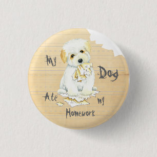 My Coton Ate My Homework 3 Cm Round Badge