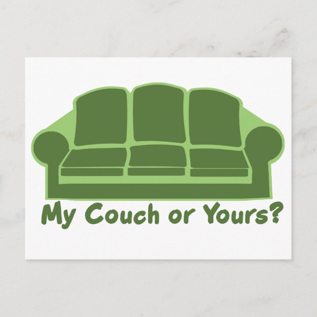 My Couch or Yours? Postcard (Front)